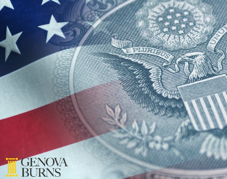 American flag with E pluribus unum seal